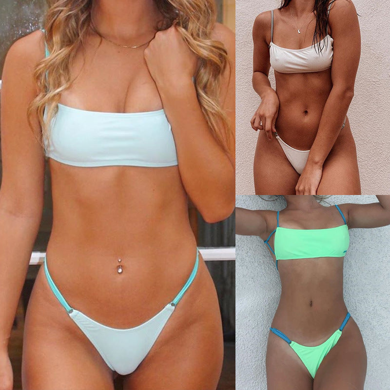 Damen Sportliches Bikini-Set mit verstellbaren Trägern Drune