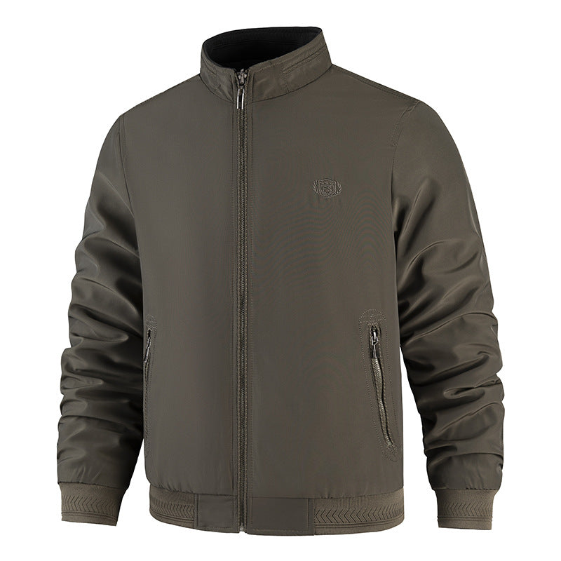Herren Modische Übergangsjacke mit hohem Kragen und praktischen Seitentaschen Drune