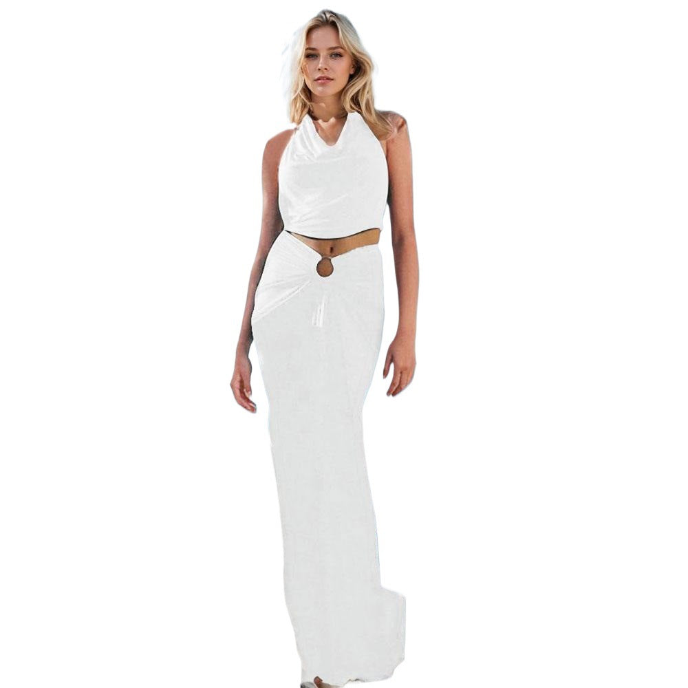 Damen Abendkleid mit elegantem Wickeldesign und raffiniertem Gummiband Drune