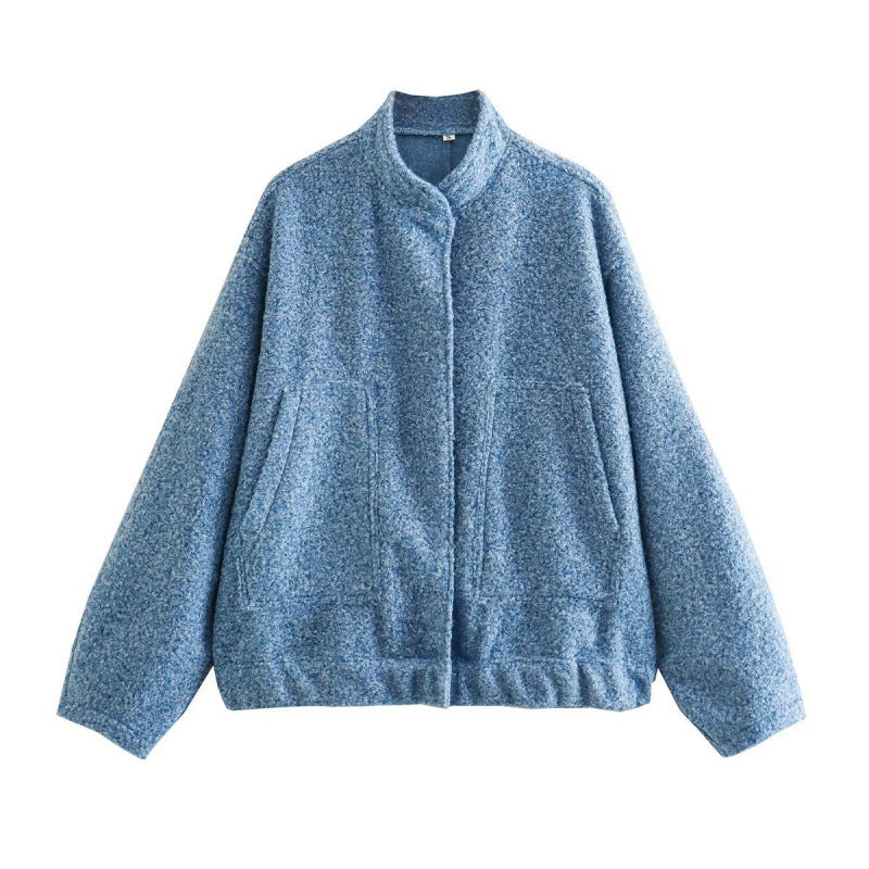 Damen coole Oversize-Jacke aus weichem Wollmix Drune