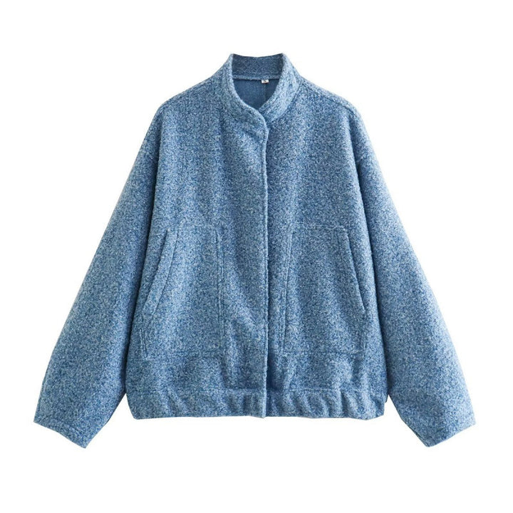 Damen coole Oversize-Jacke aus weichem Wollmix Drune