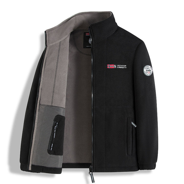 Herren Fleecejacke mit hohem Kragen Drune
