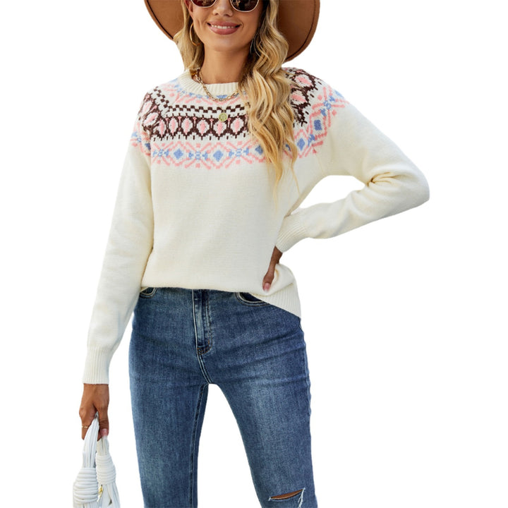 Damen Strickpullover mit trendy Muster Drune