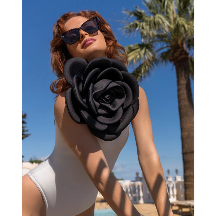 Damen Einteiliger Badeanzug mit einzigartigem Blumendesign Drune