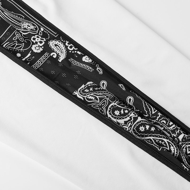 Herren Locker geschnittene Streetstyle Jogginghose mit Bandana‑Seiteneinsatz und elastischem Saum Drune