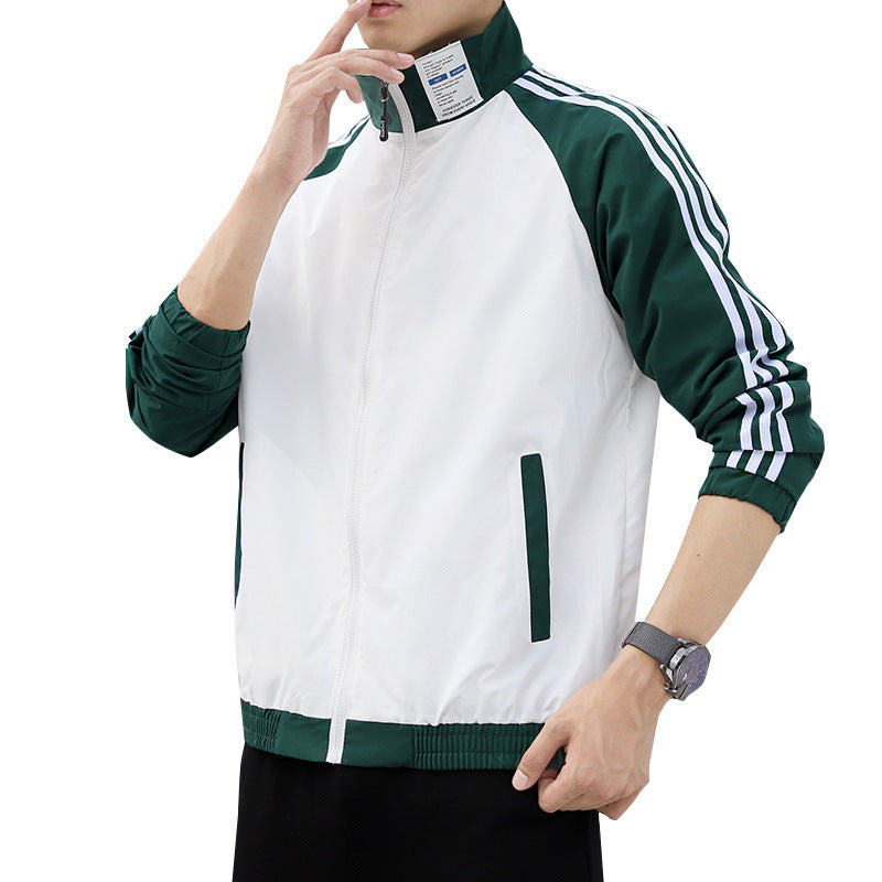 Herren Sportliche Windjacke mit hohen Kragen Drune
