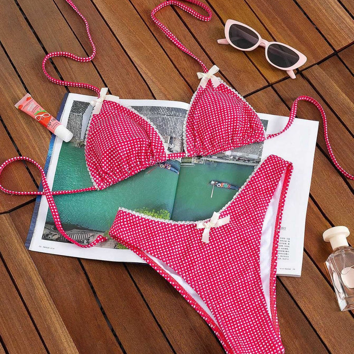 Damen Triangel-Bikini mit gehäkeltem Unterrock Drune