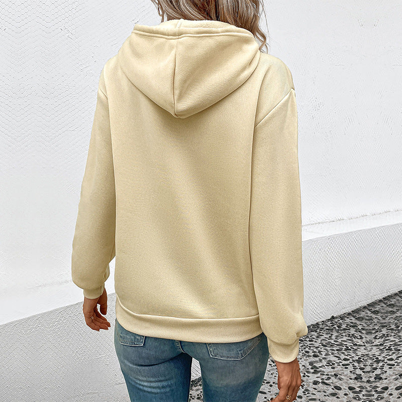 Damen Kapuzenpullover mit Kängurutasche und entspannter Oversize-Passform Drune