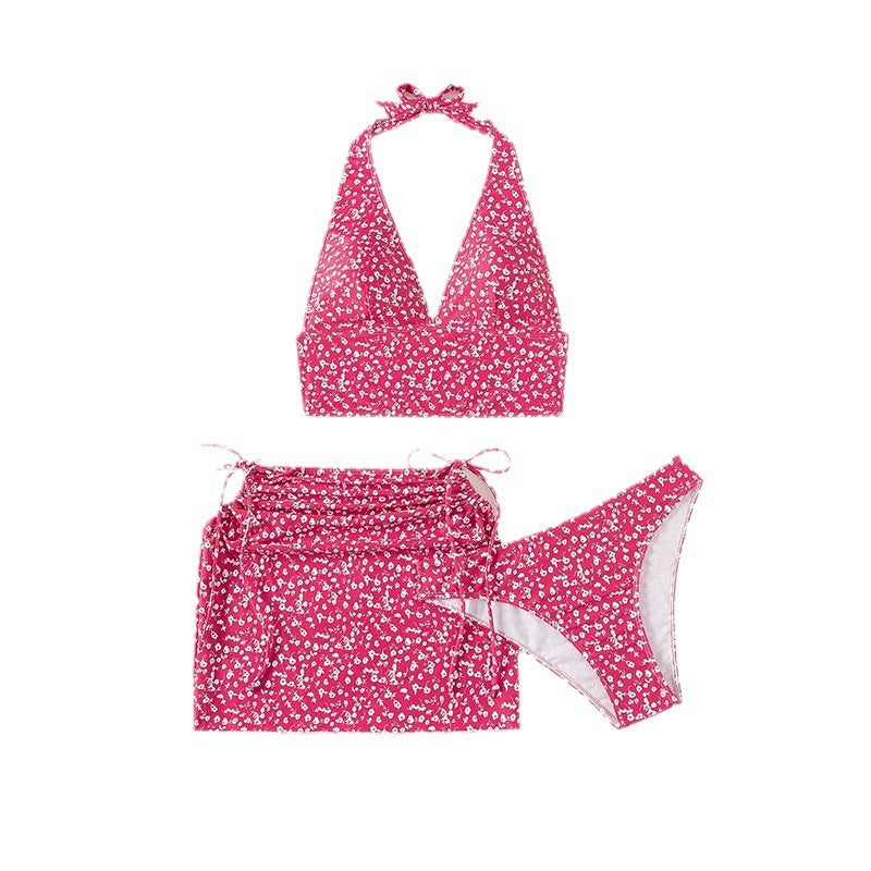 Damen Bikini-Set mit floralem Halterneck-Design Drune
