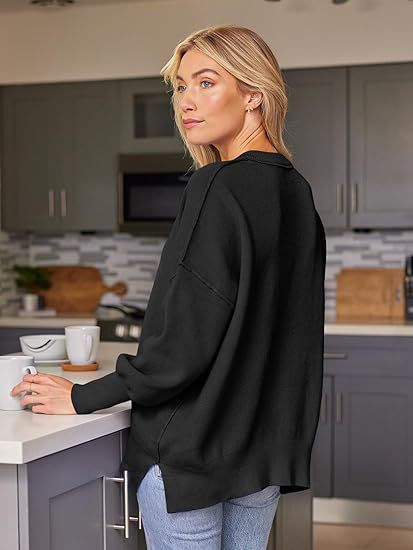 Damen lockerer Strickpullover Drune