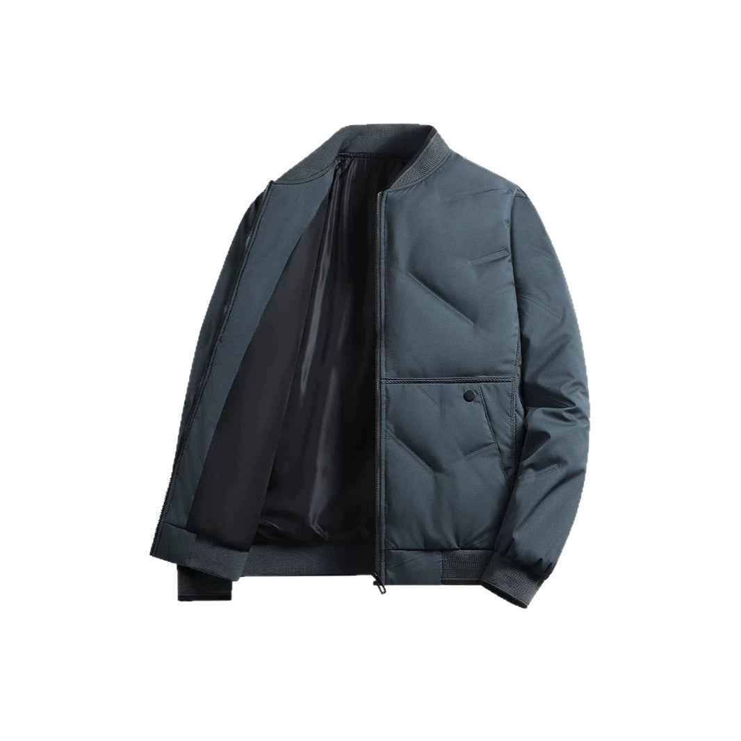 Herren Gepolsterte Thermo-Bomberjacke mit Stehkragen, Reißverschluss & isolierender Wattierung Drune