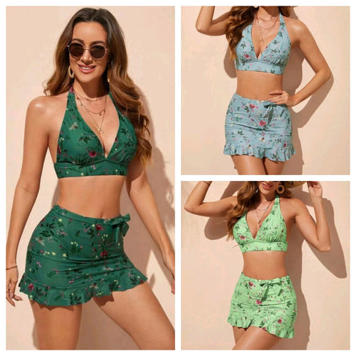 Damen Bikiniset mit modischem Rock Drune