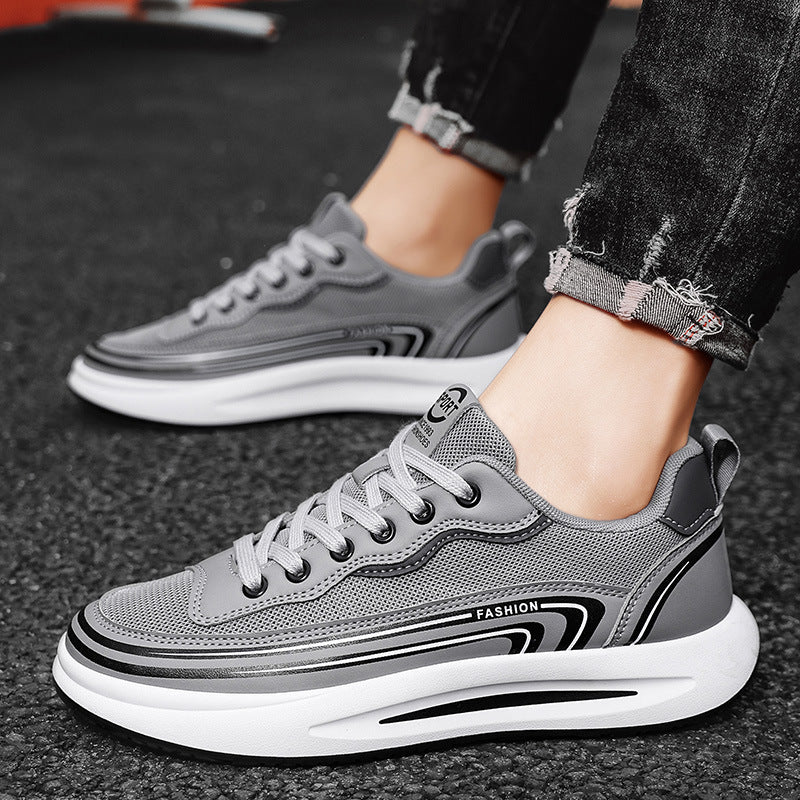 Herren Leichter atmungsaktiver Mesh-Sneaker mit ergonomischer Plateausohle Drune