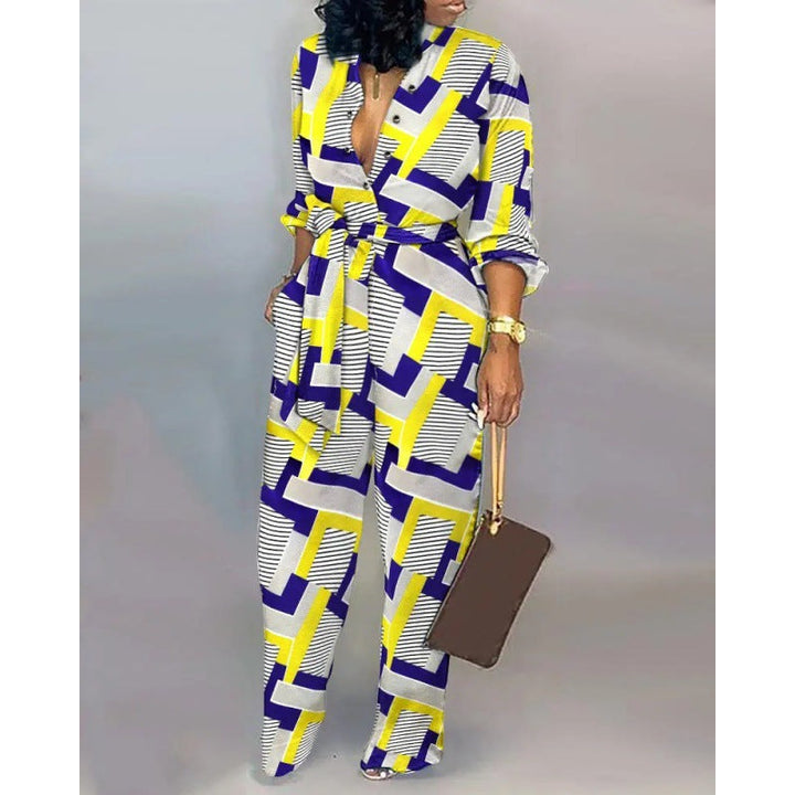 Damen Denim Jumpsuit mit modischem Patchwork-Design und praktischen Taschen Drune