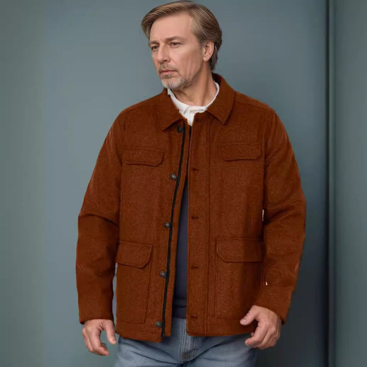 Herren modische Jacke mit praktischen Taschen Drune