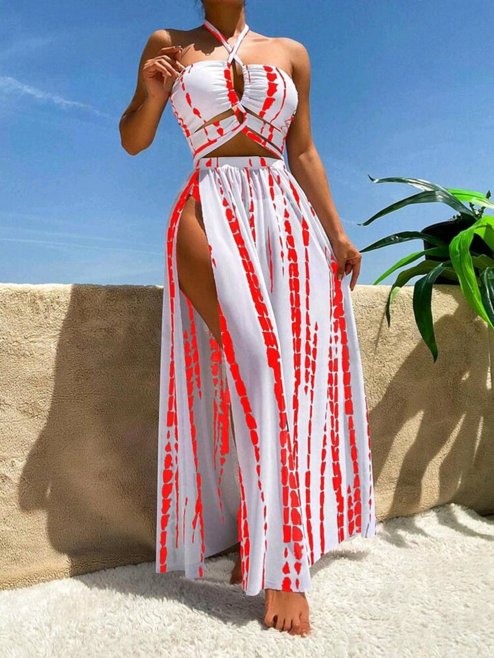 Damen Maxikleid mit verführerischen Cut-Out-Details Drune