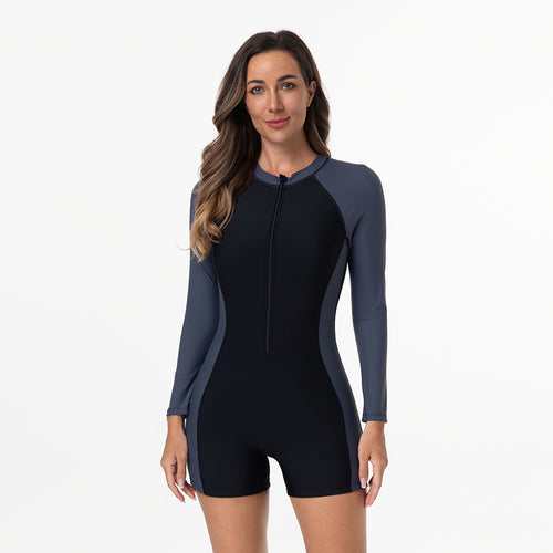 Damen Sportlicher Neopren-Einteiler mit Reißverschluss Drune
