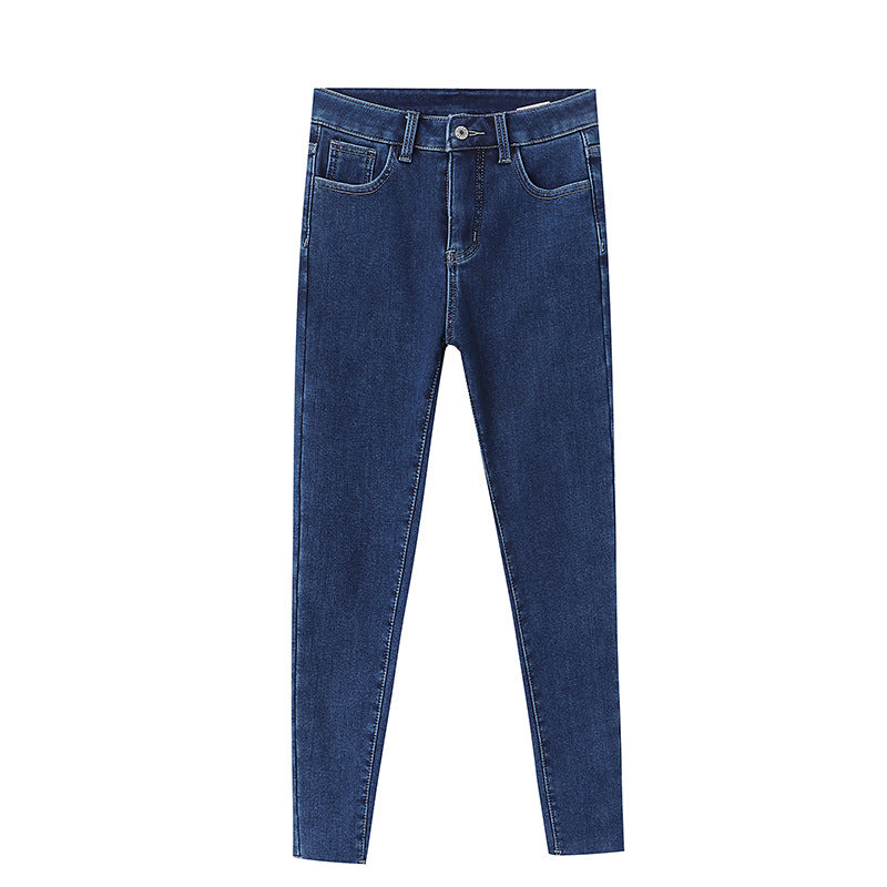 Damen Figurbetonte Jeans mit hohem Bund Drune