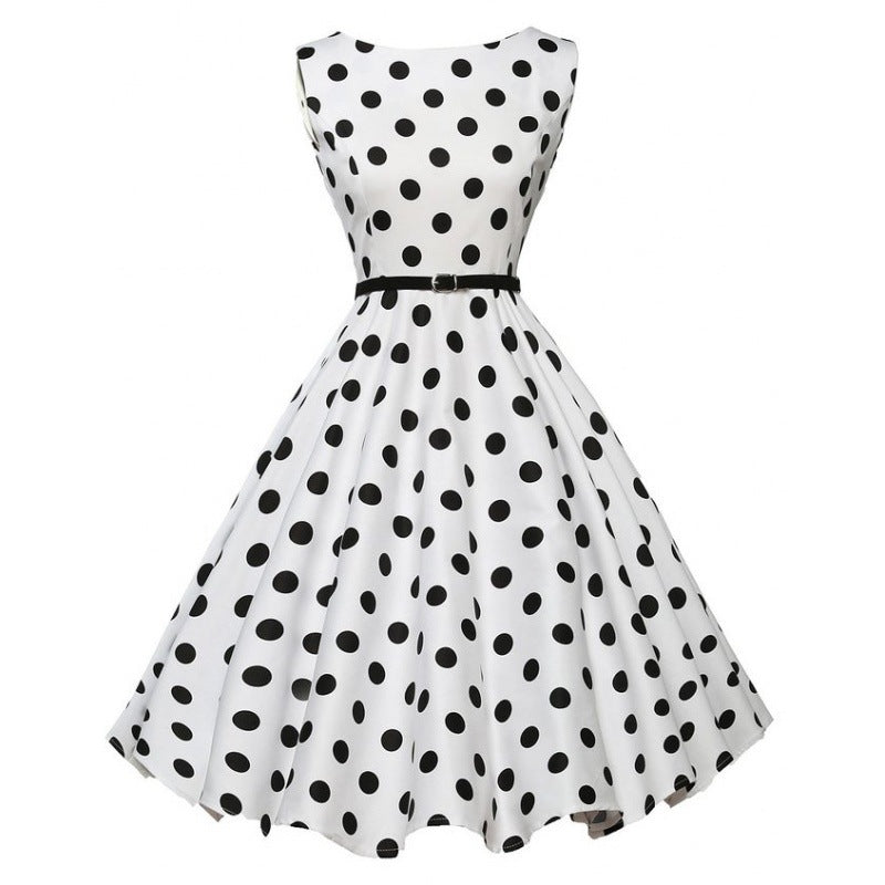 Damen Swingkleid mit Punkten Drune