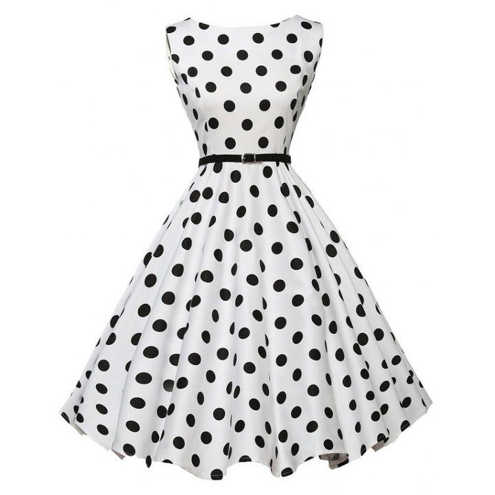 Damen Swingkleid mit Punkten Drune