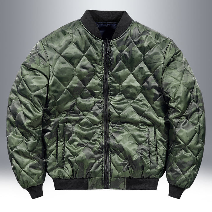 Herren Piloten-Bomberjacke mit Patch-Details, Nylon‑Shell und Ärmeltasche Drune