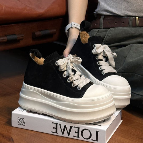 Damen Sneakers mit dickem Plateau und atmungsaktivem Obermaterial Drune