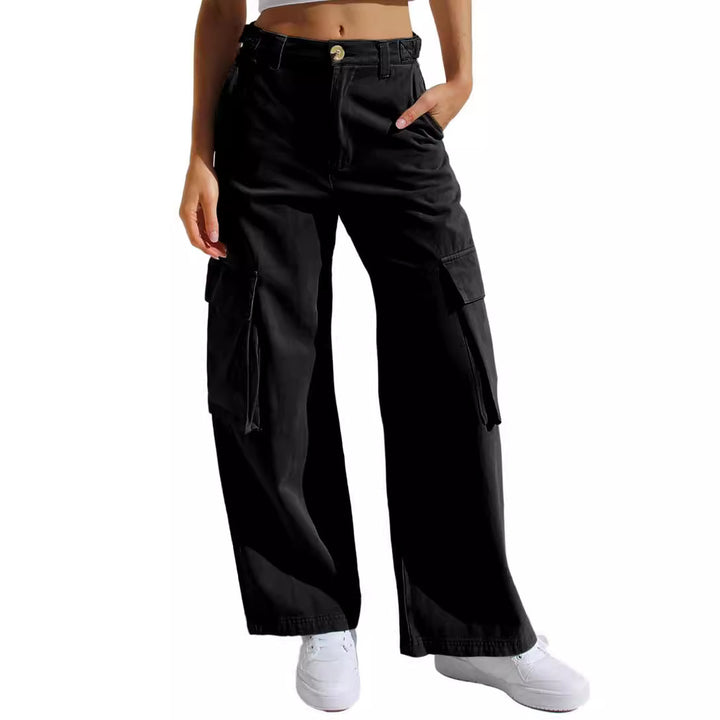 Damen Moderne Cargo-Hose mit funktionalen Seitentaschen und lässigem Schnitt Drune