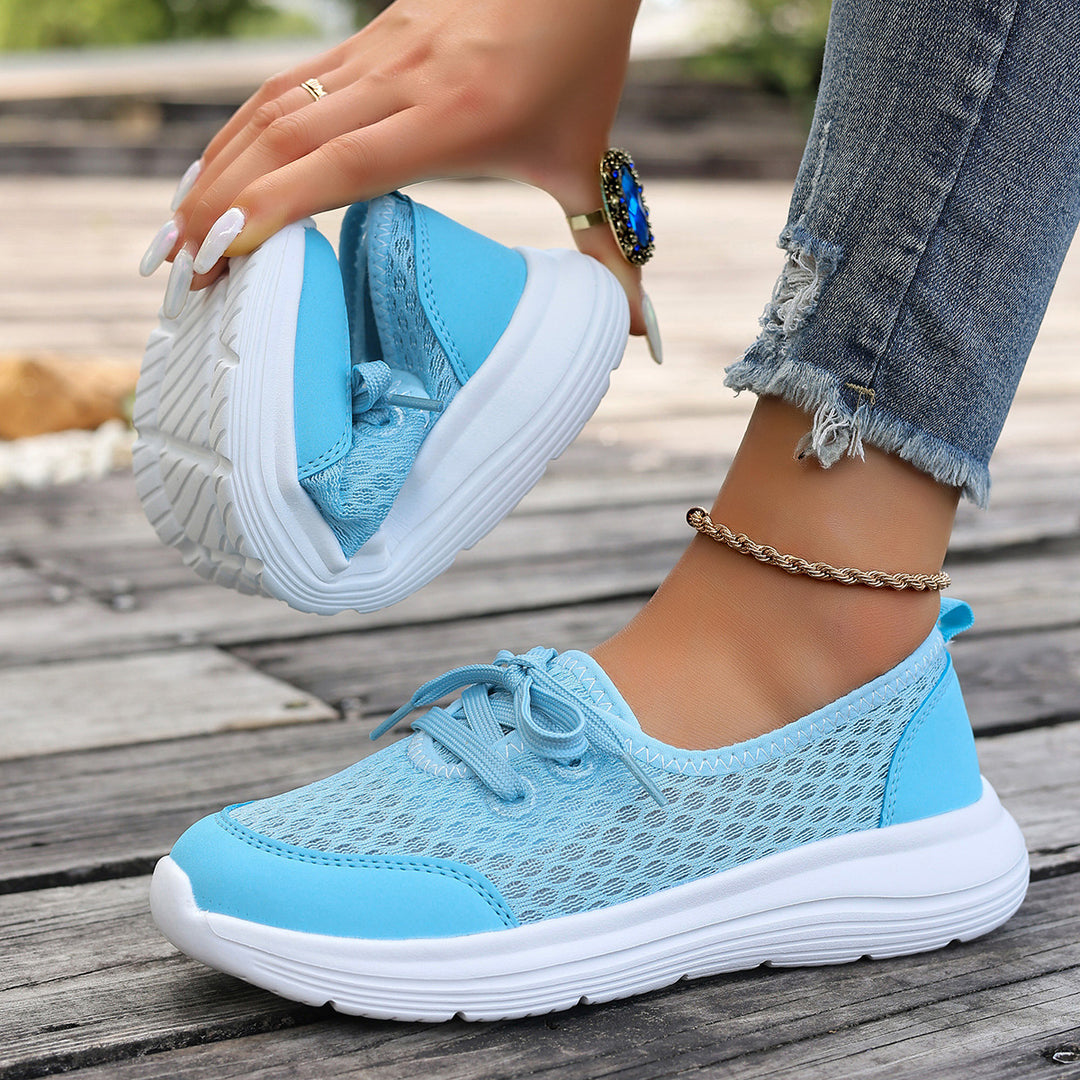 Damen Leichte und atmungsaktive Sneakers mit Netzstruktur Drune