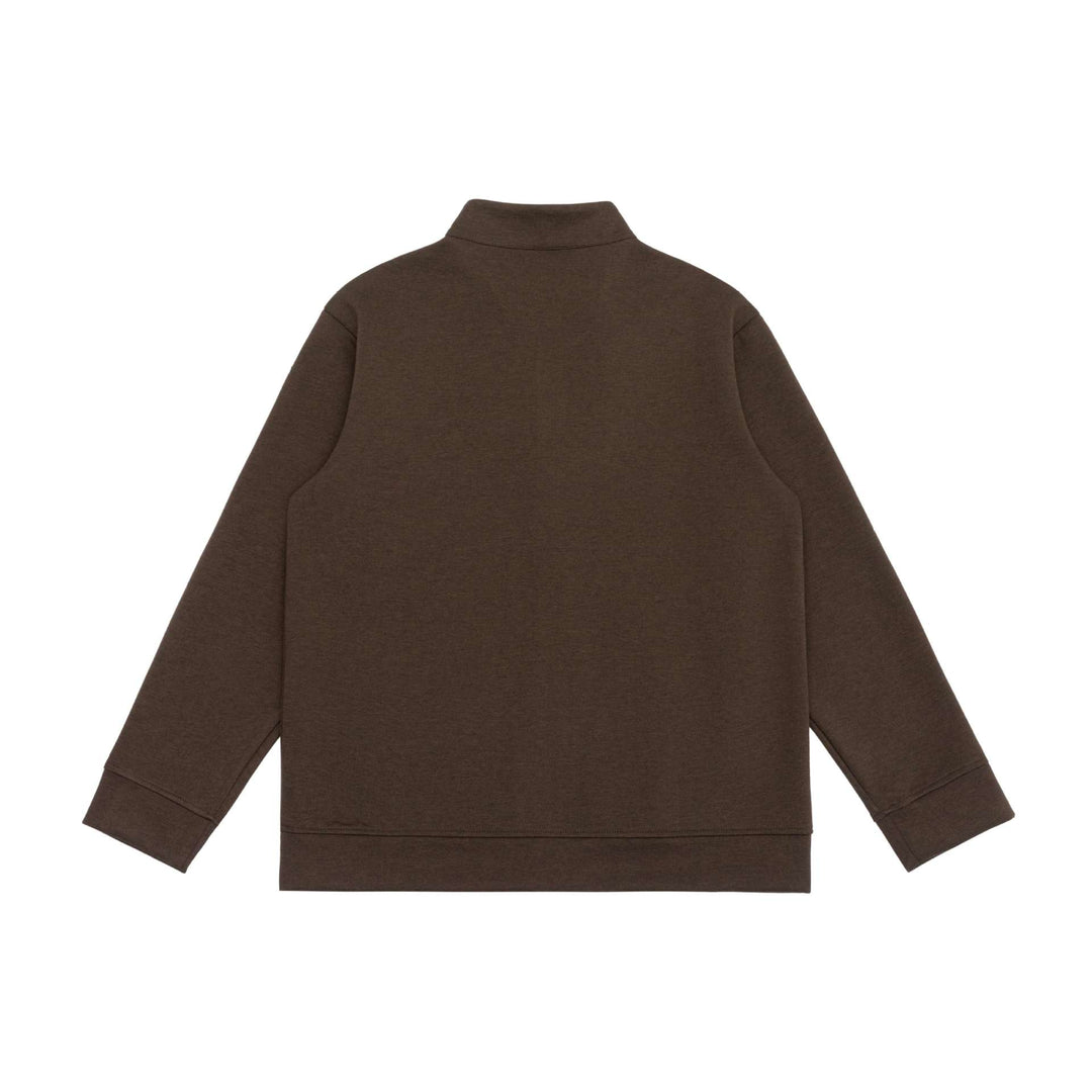 Herren Sweatjacke mit Stehkragen, durchgehendem Reißverschluss und kontrastierten Ärmeleinsätzen Drune
