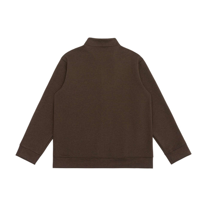 Herren Sweatjacke mit Stehkragen, durchgehendem Reißverschluss und kontrastierten Ärmeleinsätzen Drune