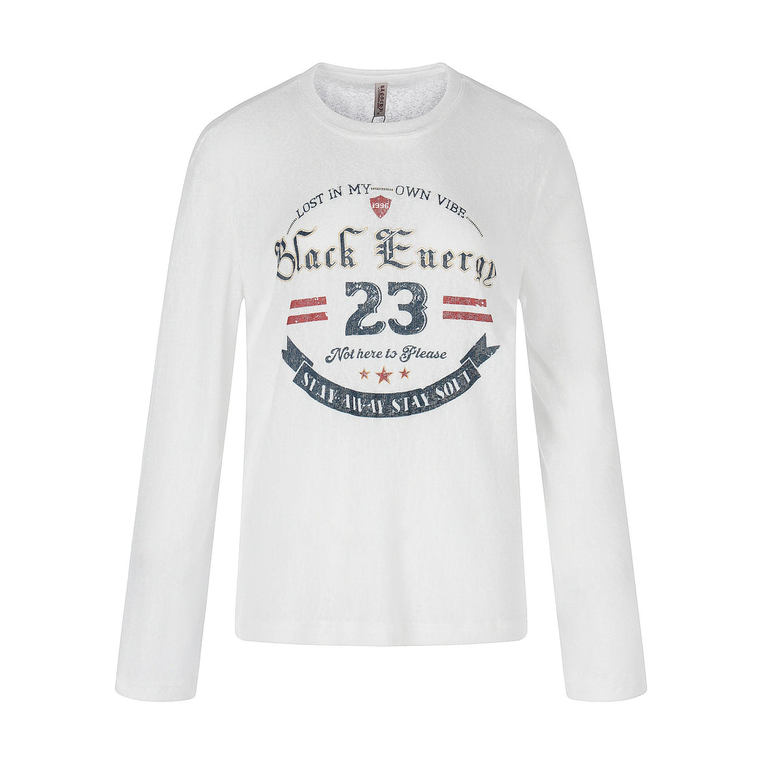 Unisex Langarm-Sweatshirt mit Vintage-Print und Rundhalsausschnitt Drune