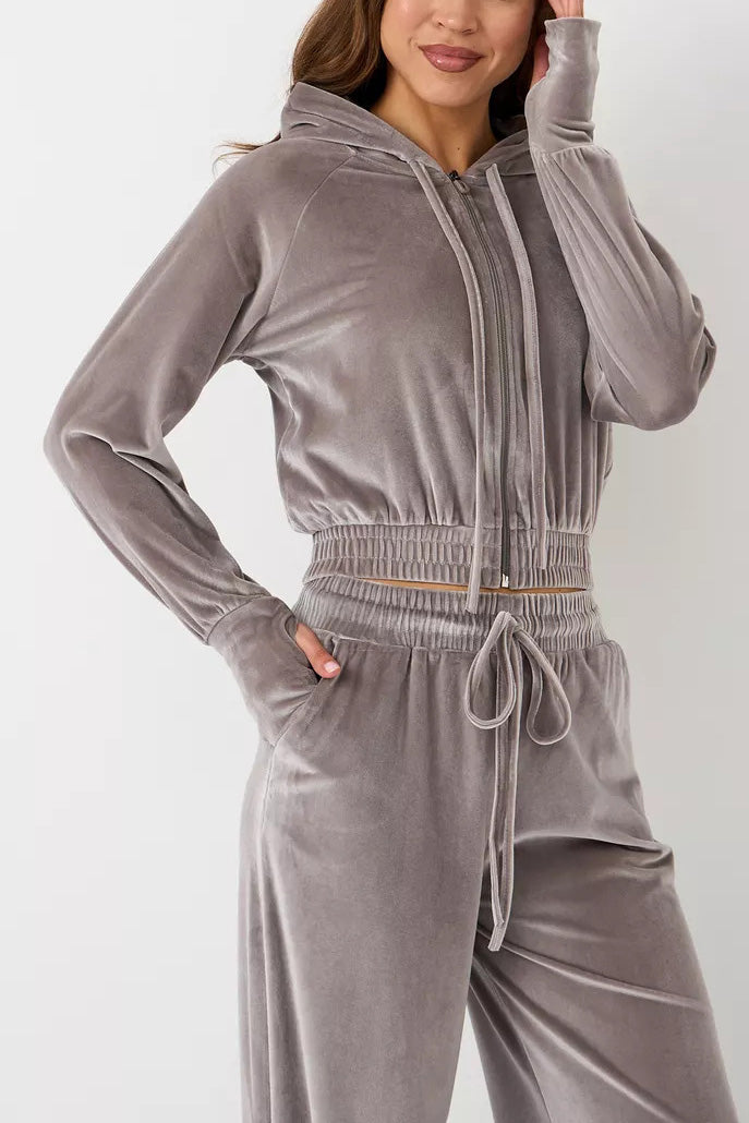 Drune | Minimalismus Fleece Kapuzenpullover und Jogginghose Zweiteiler Satz