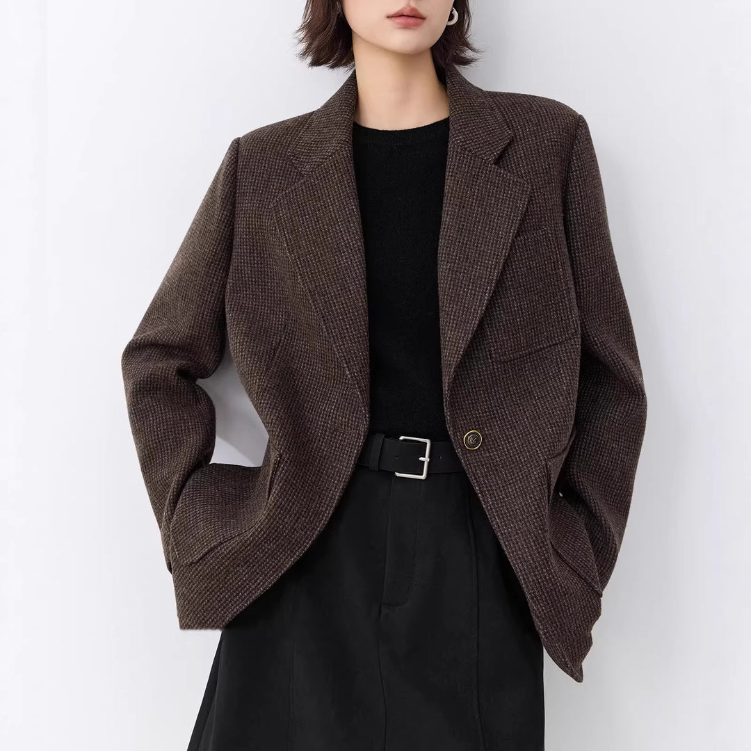Damen Elegante oversized Jacke mit strukturiertem Design Drune