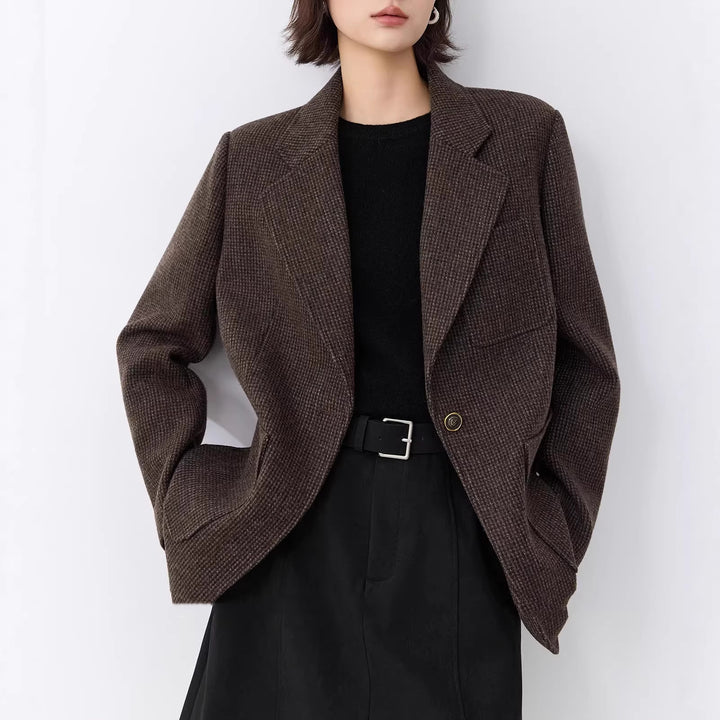 Damen Elegante oversized Jacke mit strukturiertem Design Drune