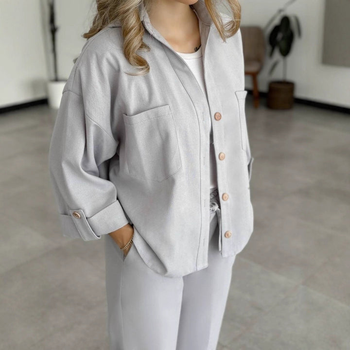 Damen lässige Hemd-Bluse Drune