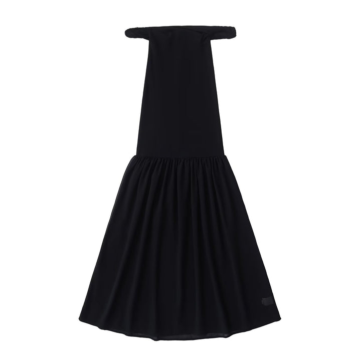 Damen Maxi-Kleid mit elegantem Schößchen Drune
