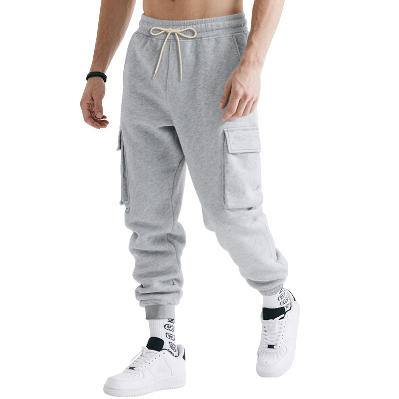 Herren nan multifunktionale leistungsstarke Jogginghose mit großzügigen Klappfächern elastischem Tunnelzug und konischem Beinabschluss Drune