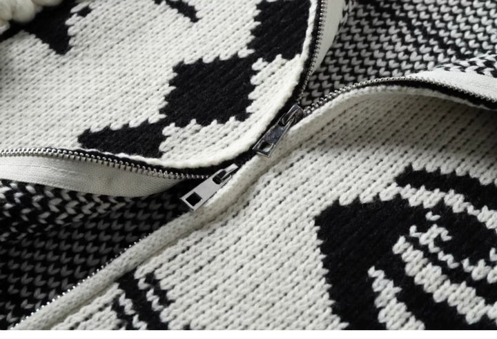 Gestrickte Strickjacke im Lazy-Stil Drune