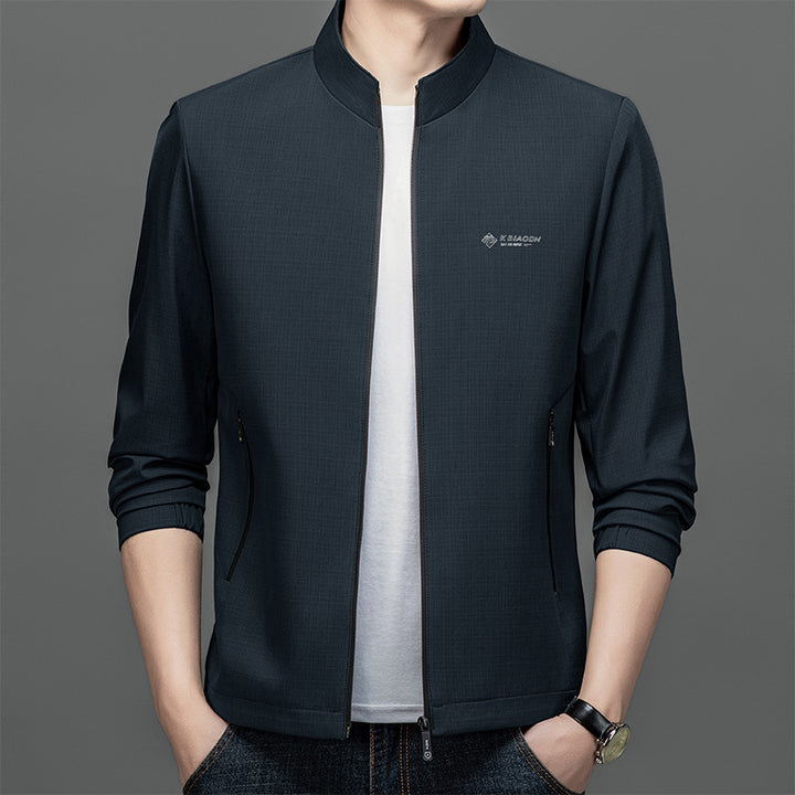Herren Modische Sportjacke mit Stehkragen Drune