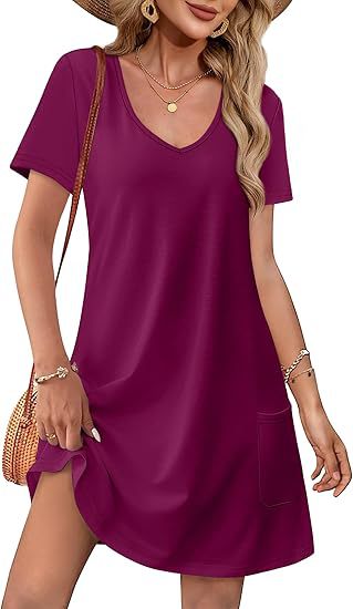 Damen Kurzarm Freizeitkleid Drune