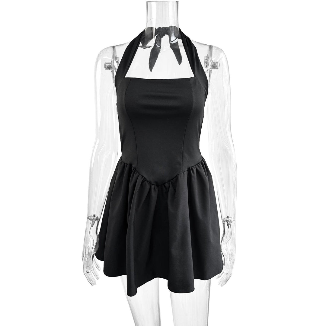 Damen Hochgeschlossenes Minikleid mit voluminösem Rock Drune