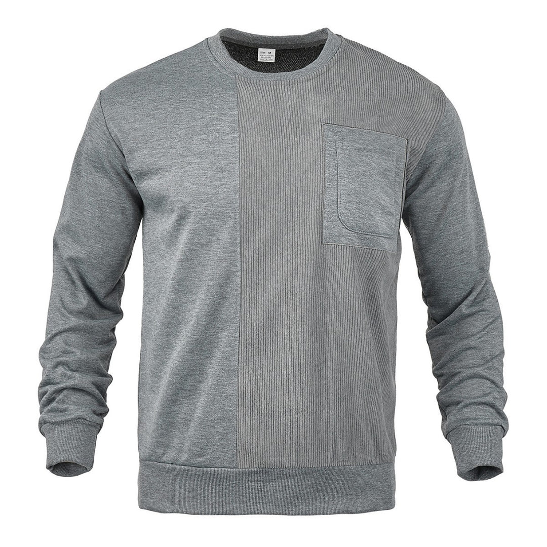 Herren modischer Sweatshirt mit strukturiertem Design und praktischen Taschen Drune