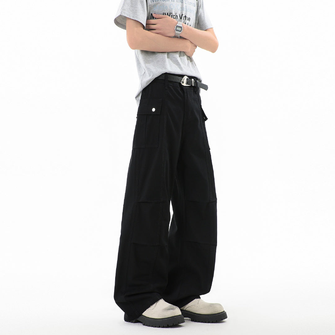 Herren Weite Utility-Cargo-Hose mit großen Klappentaschen & verstärkten Nahtpartien Drune