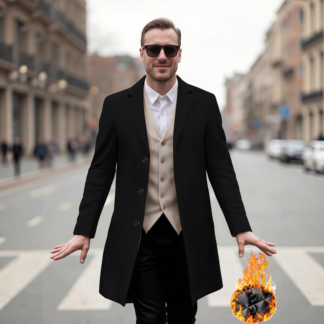 Herren eleganter Langmantel mit modernem Schnitt und optimalem Tragekomfort Drune
