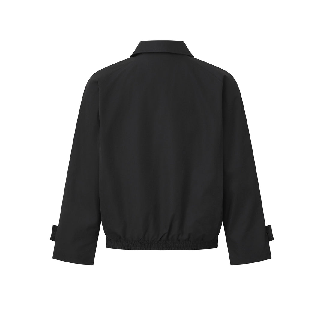 Damen Kurze Bomberjacke im Blouson‑Schnitt mit verdeckter Knopfleiste und elastischem Saum Drune
