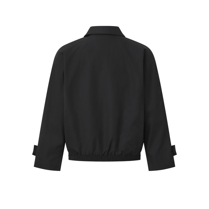 Damen Kurze Bomberjacke im Blouson‑Schnitt mit verdeckter Knopfleiste und elastischem Saum Drune