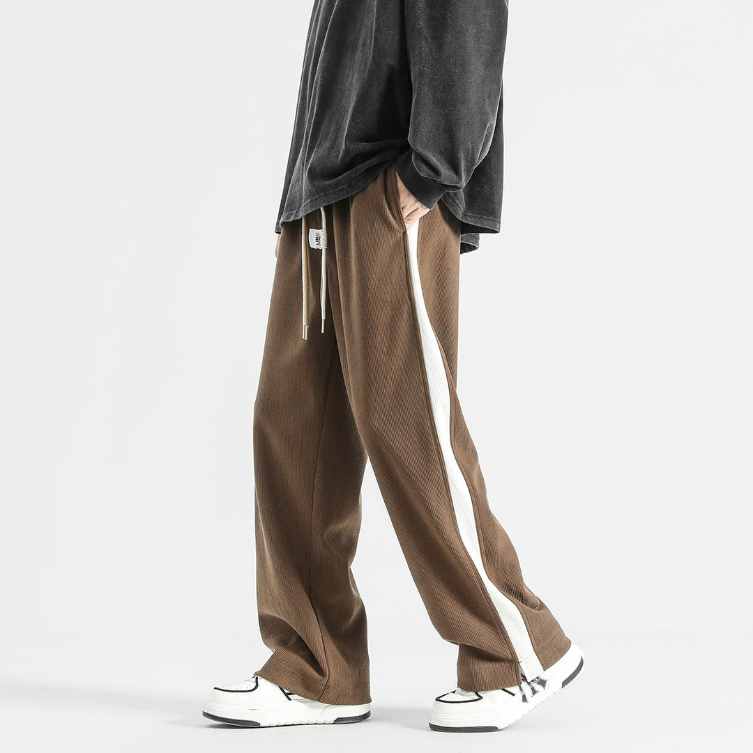 Damen Elegante und lässige Cordhose mit seitlichen Streifen Drune
