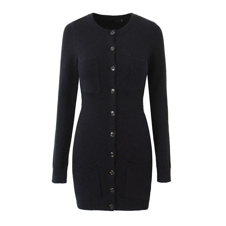 Damen Strickjacke mit knöpfbarem Frontverschluss und praktischen Taschen Drune