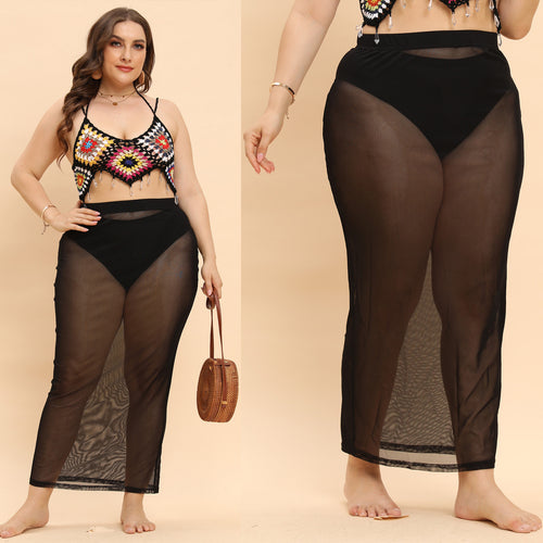 Damen transparente Strandlänge Sarong Drune