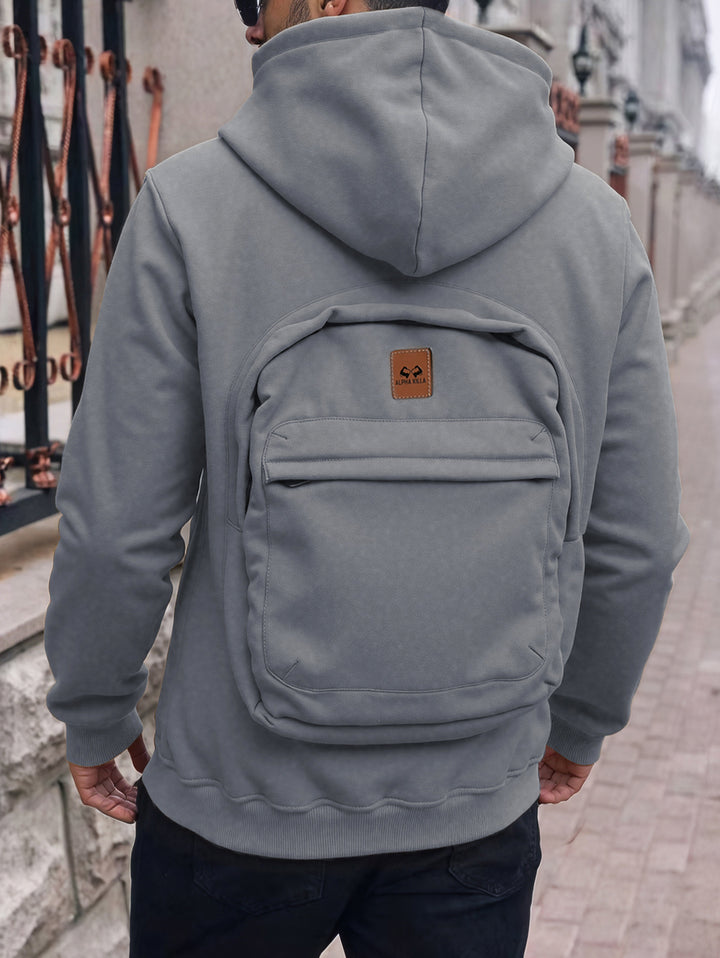 Herren Modische Kapuzenjacke mit praktischen Taschen Drune